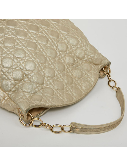 CHRISTIAN DIOR Tote Bag in Quilted Golden Fabric