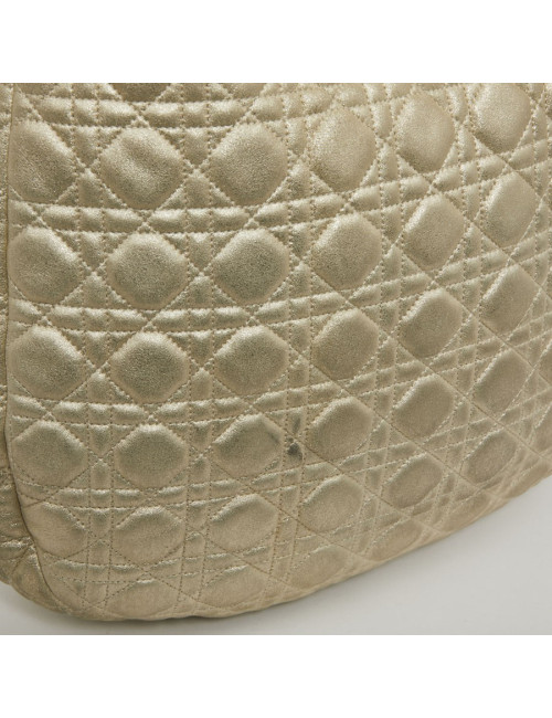CHRISTIAN DIOR Tote Bag in Quilted Golden Fabric