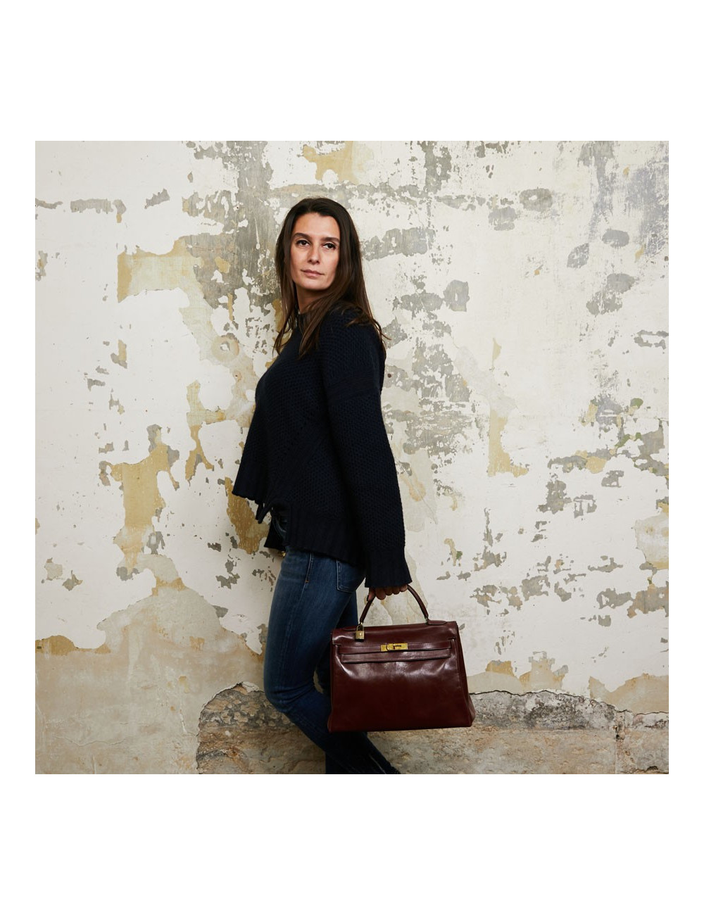 Kelly HERMES cuir box bordeaux