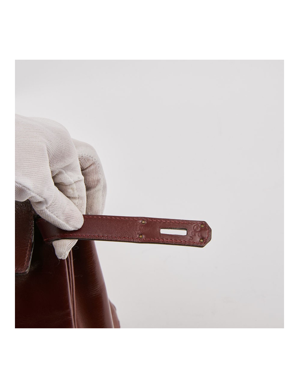 Kelly HERMES cuir box bordeaux