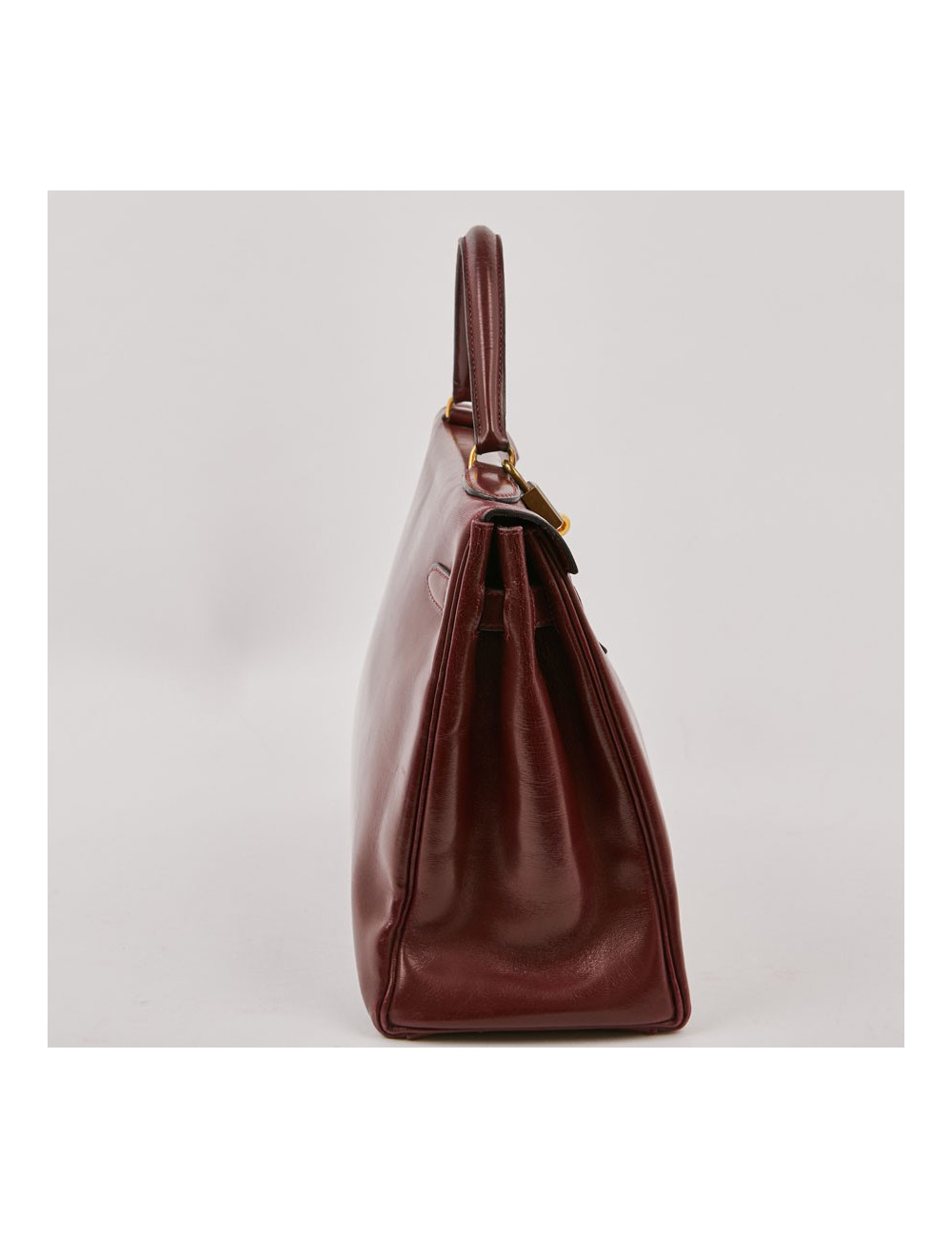 Kelly HERMES cuir box bordeaux