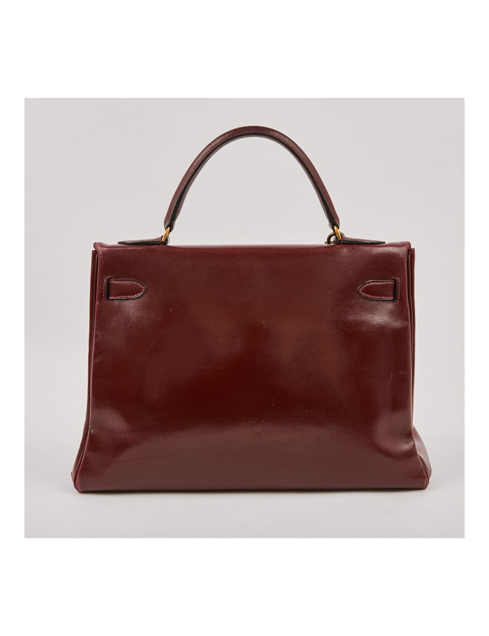 Kelly HERMES cuir box bordeaux