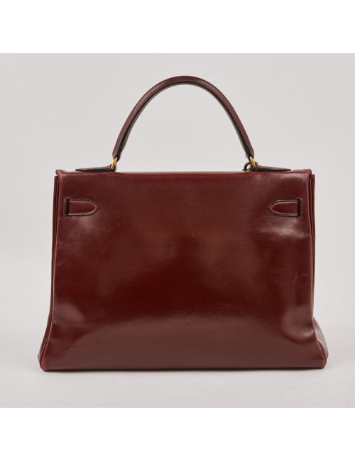 Kelly HERMES cuir box bordeaux