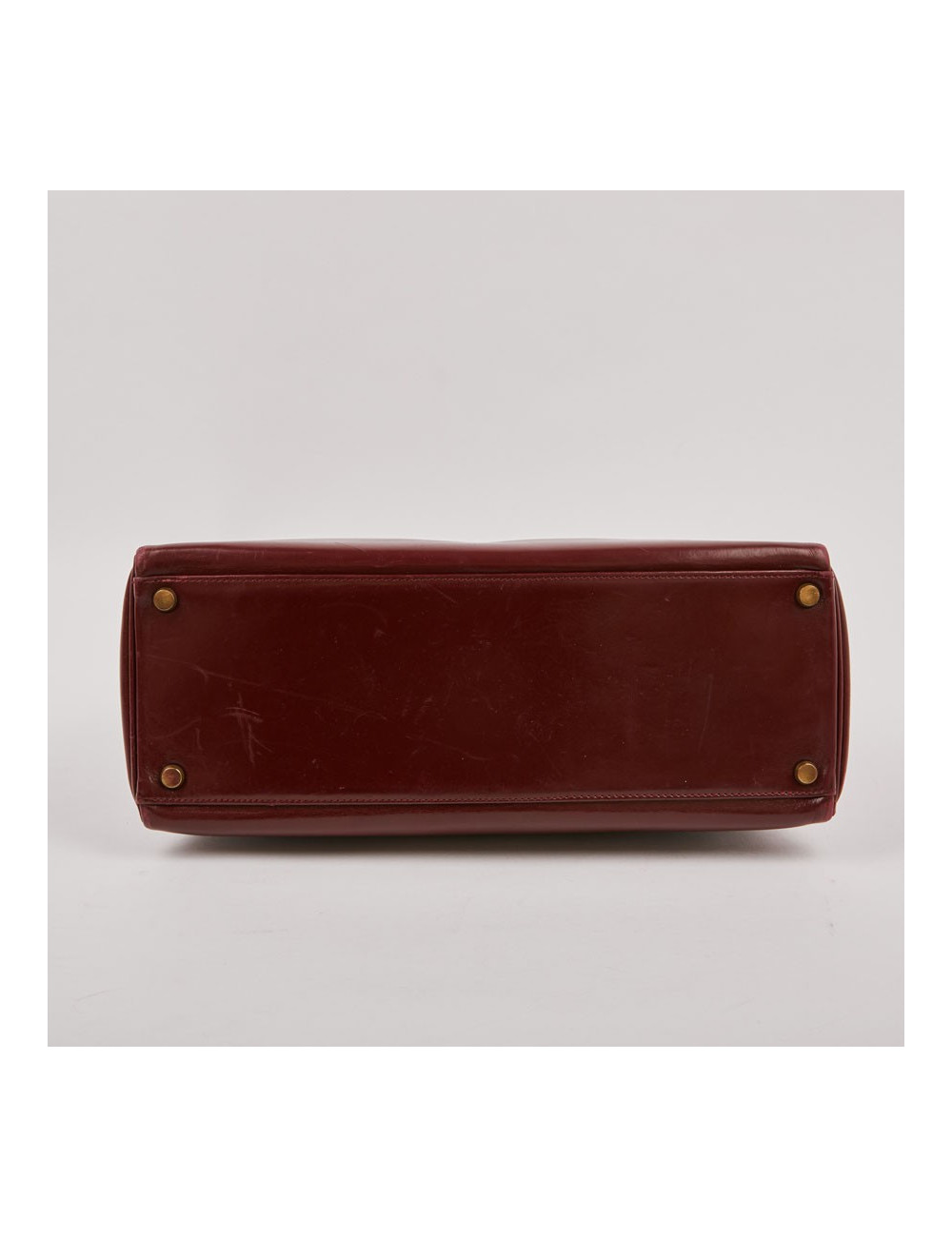 Kelly HERMES cuir box bordeaux