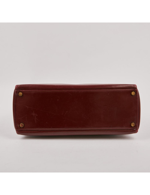 Kelly HERMES cuir box bordeaux