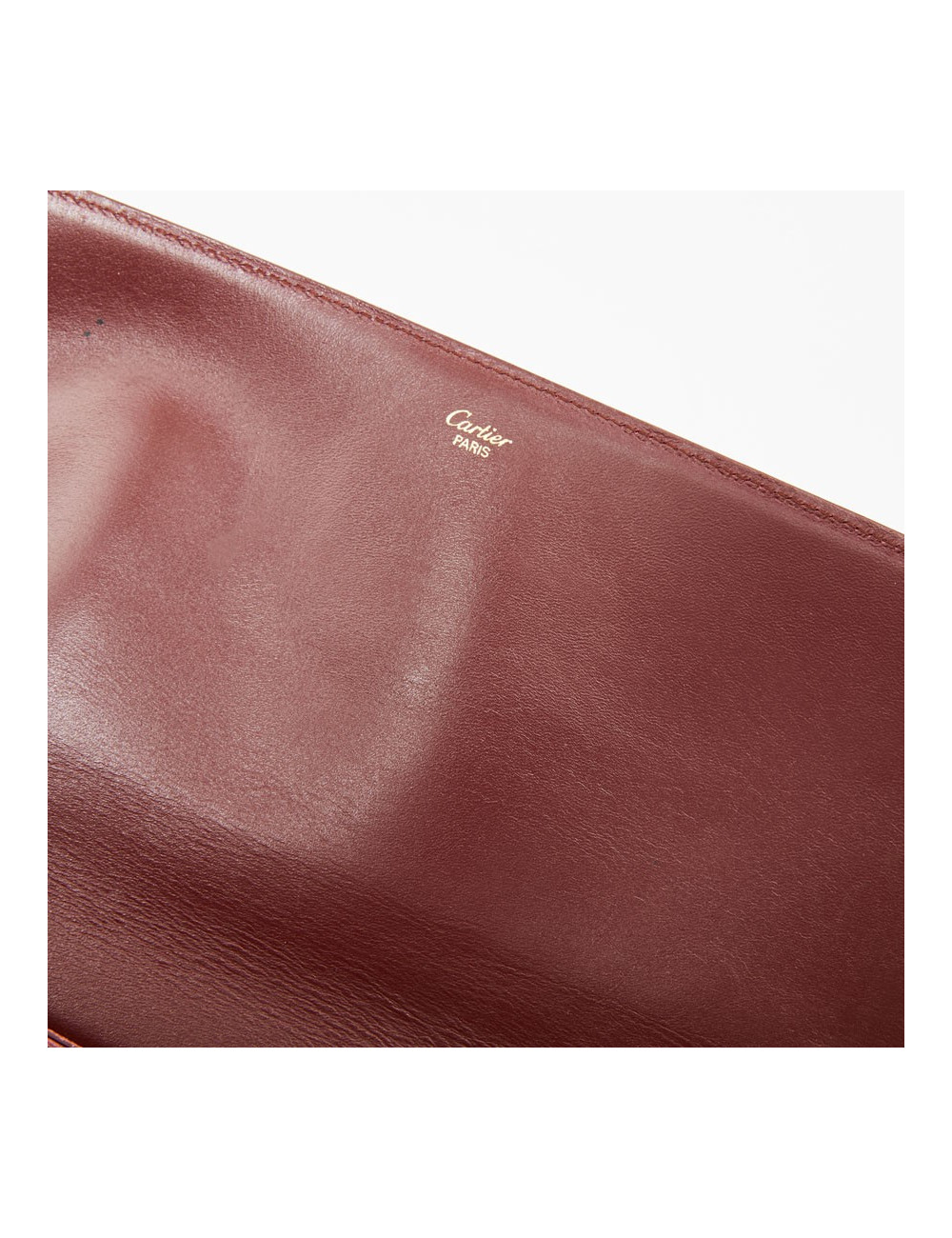 Pochette Cartier en cuir bordeaux