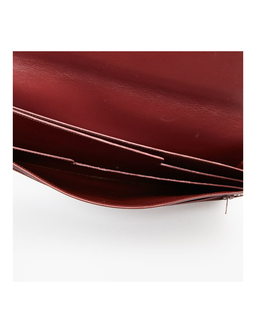 Pochette Cartier en cuir bordeaux