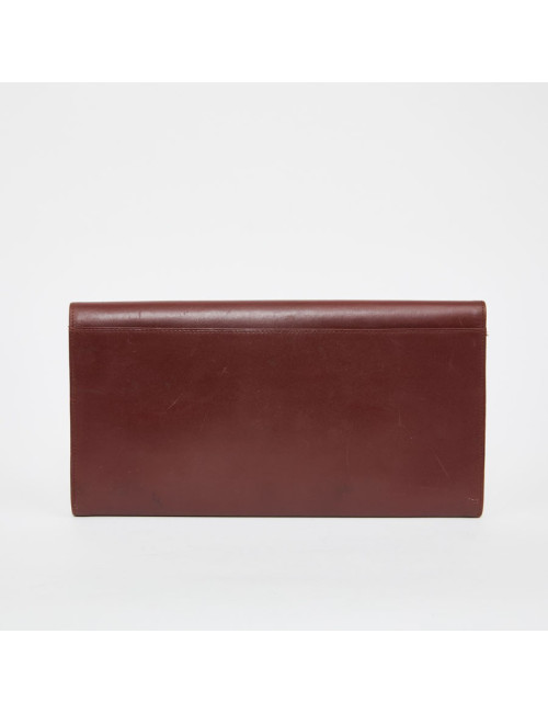 Pochette Cartier en cuir bordeaux