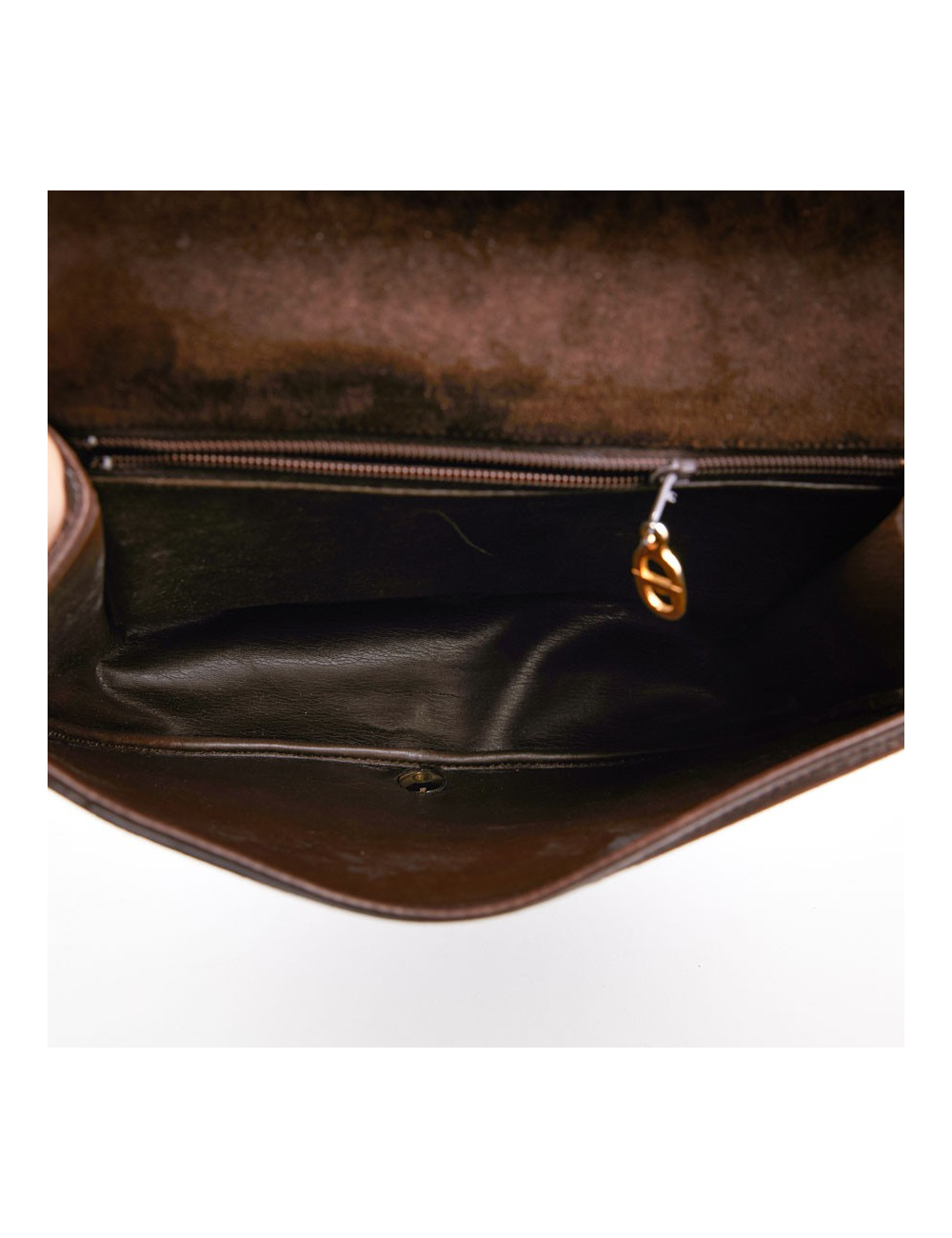 Sac DIOR Veau Velours Marron 