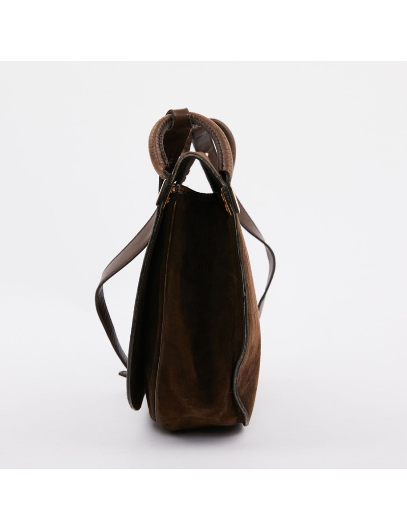 Sac DIOR Veau Velours Marron 