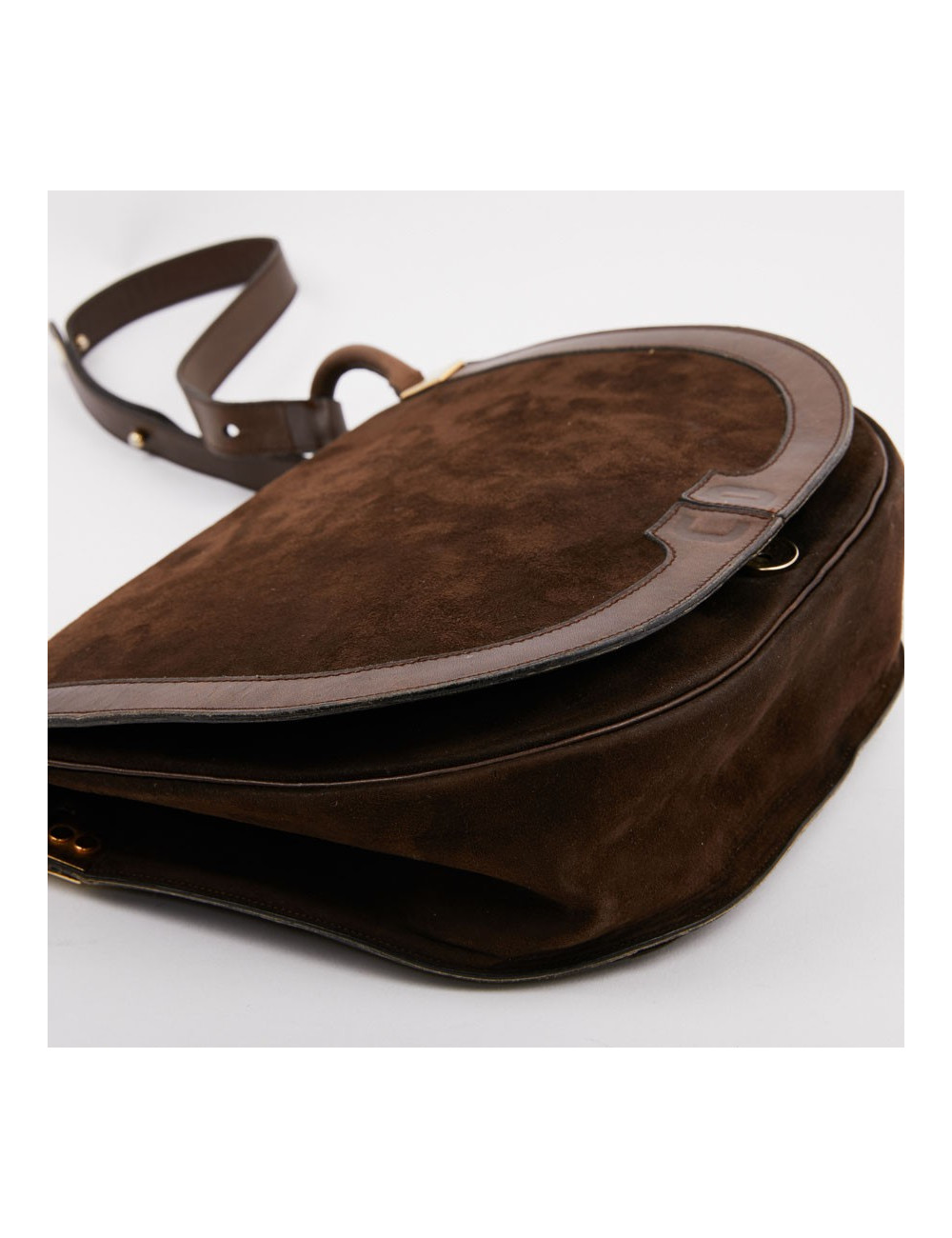 Sac DIOR Veau Velours Marron 