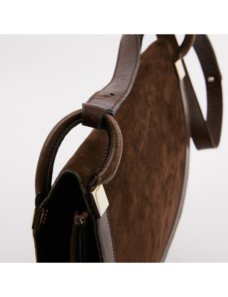 Sac DIOR Veau Velours Marron 