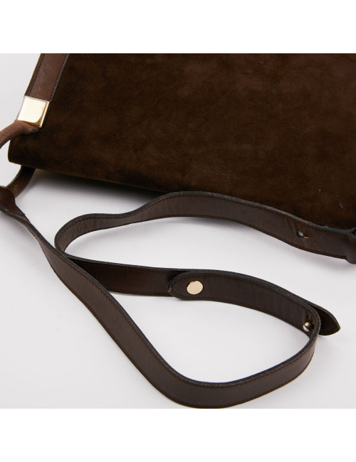 Sac DIOR Veau Velours Marron 