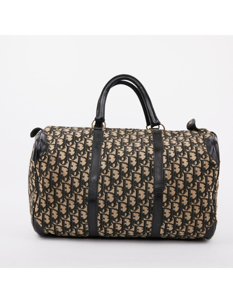 Sac speedy Dior vintage en toile en bleu