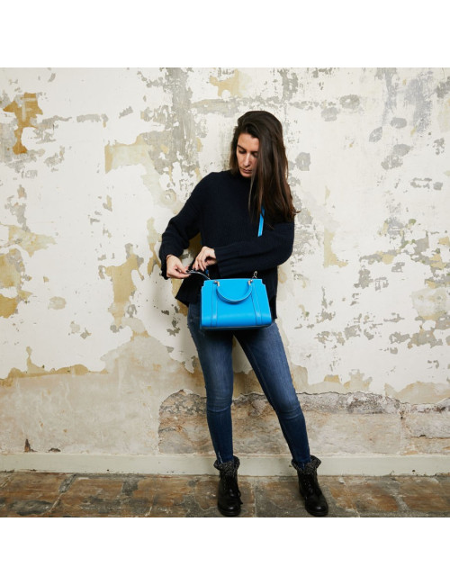  Sac MOYNAT Ballerine en cuir bleu