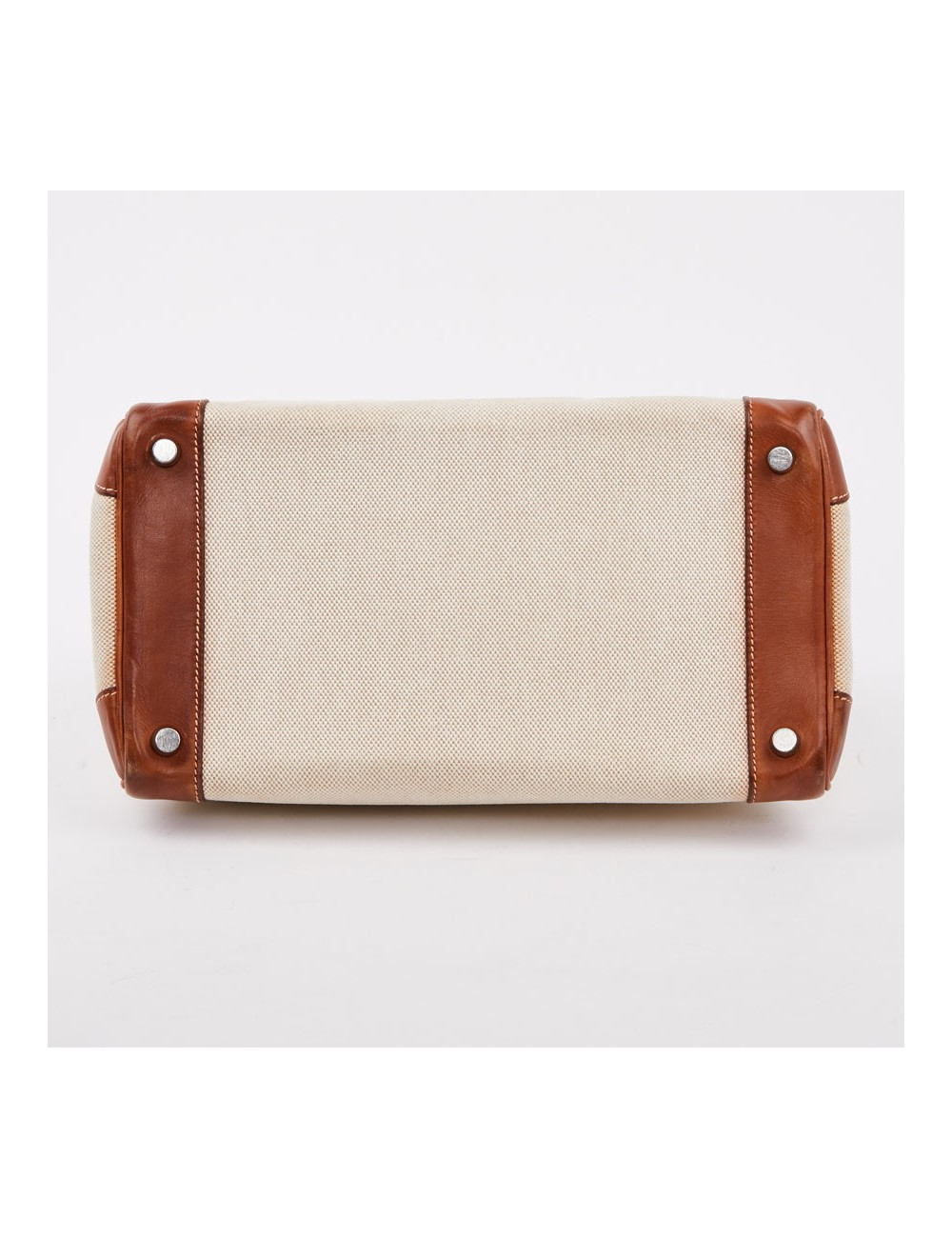 Birkin 30 toile écrue et cuir marron