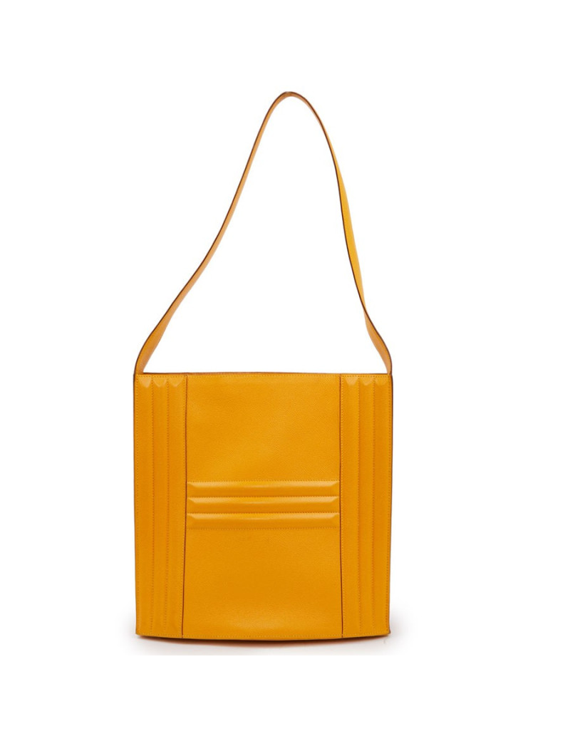 Sac Cadenas HERMES en cuir de veau  jaune 