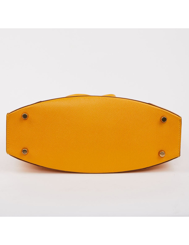 Sac Cadenas HERMES en cuir de veau  jaune 