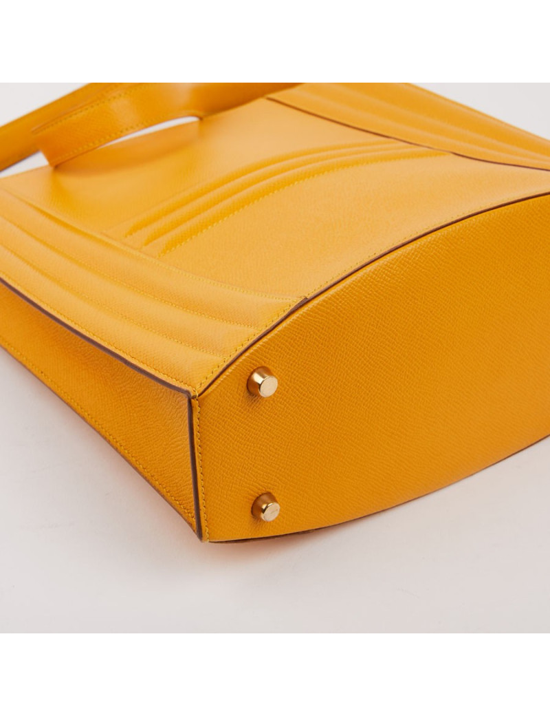 Sac Cadenas HERMES en cuir de veau  jaune 