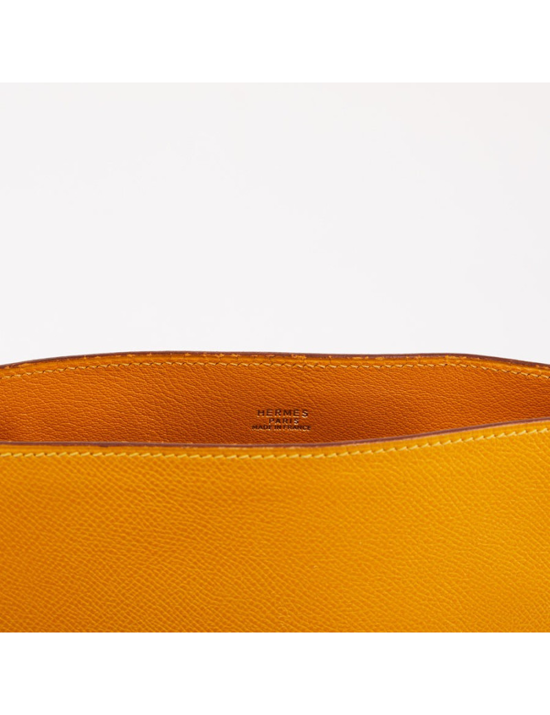 Sac Cadenas HERMES en cuir de veau  jaune 