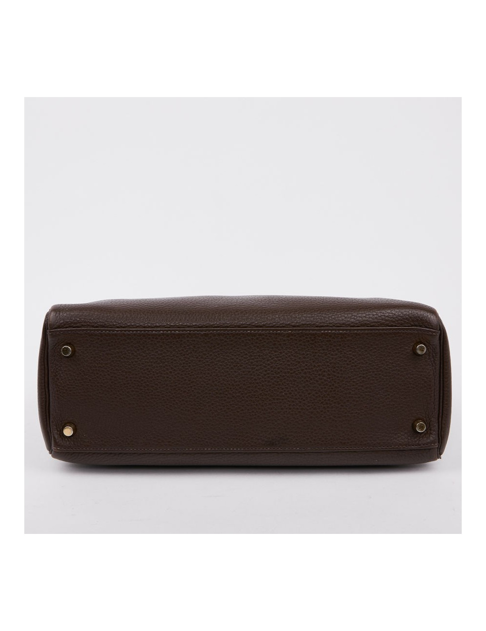 Kelly II HERMES en cuir taurillon clémence marron