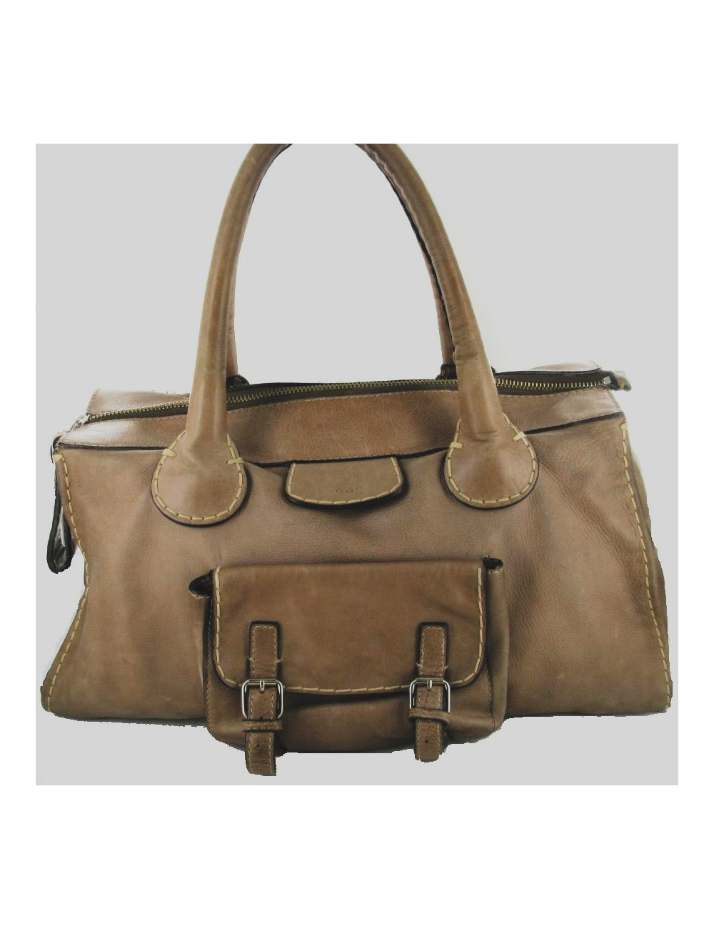 Sac CHLOE cuir taupe EDITH 