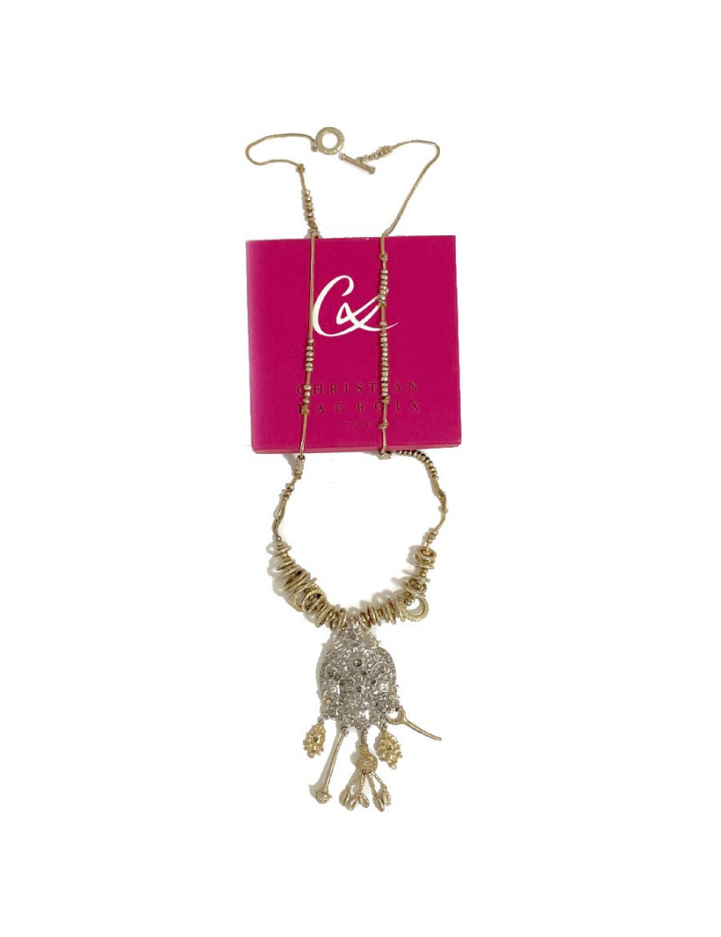 Sautoir CHRISTIAN LACROIX avec imposant pendentif 