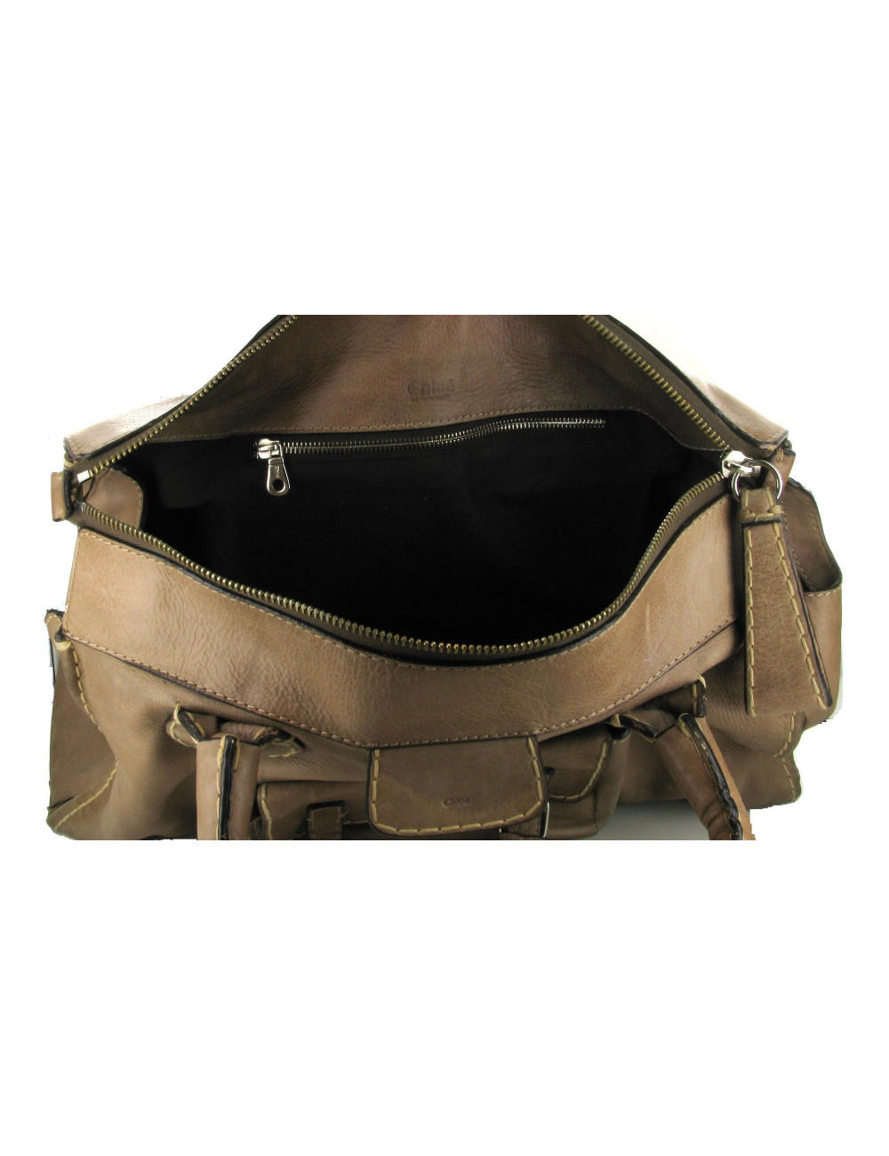 Sac CHLOE cuir taupe EDITH 