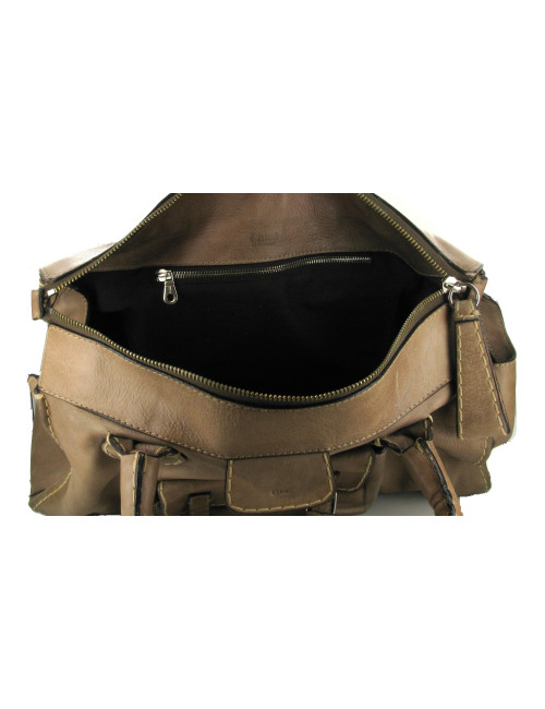 Sac CHLOE cuir taupe EDITH 