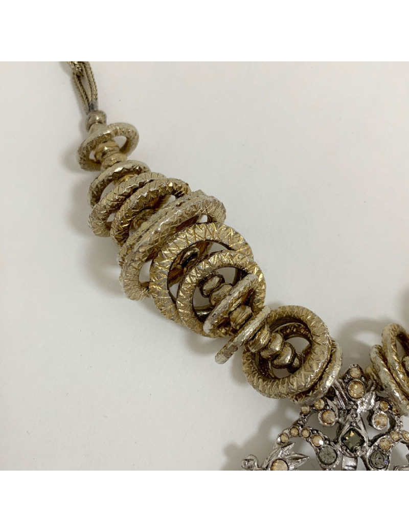 Long sautoir CHRISTIAN LACROIX doré et son pendentif argenté
