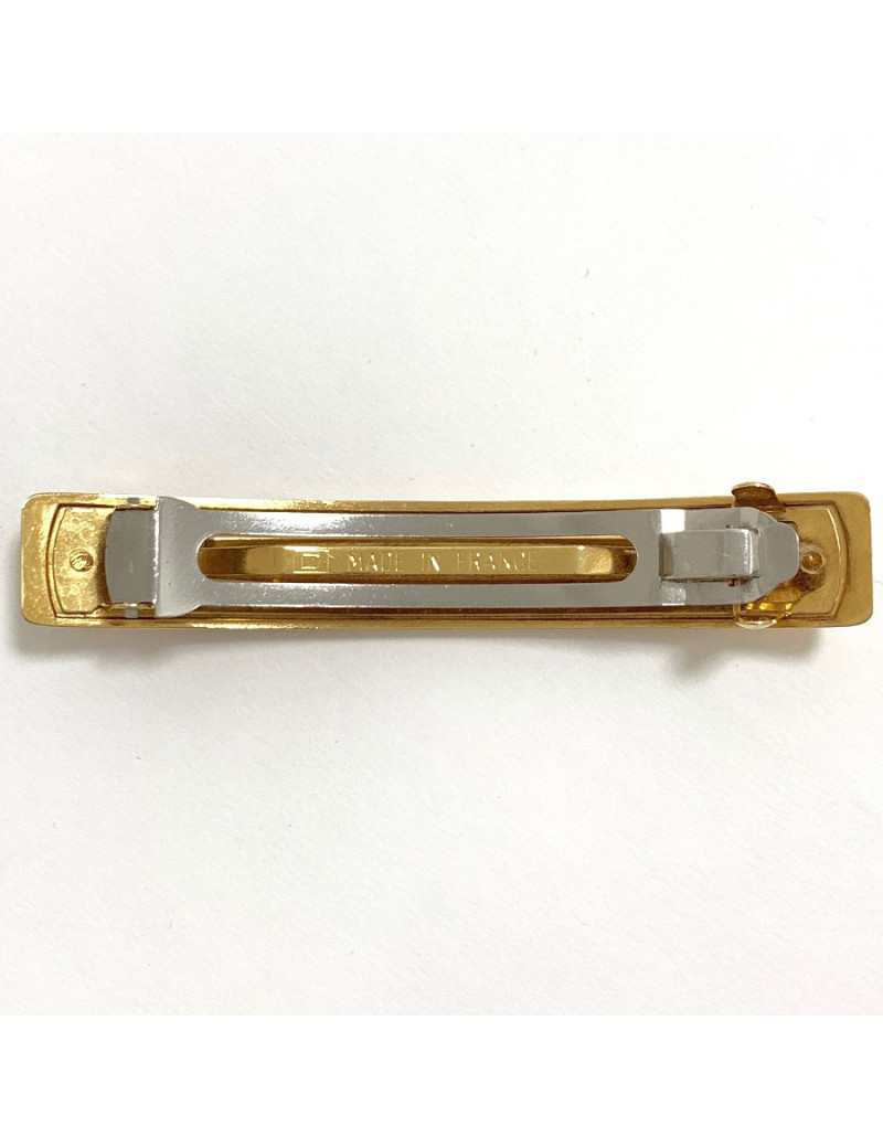 Barrette engraved Golden CHANEL C H A N E L