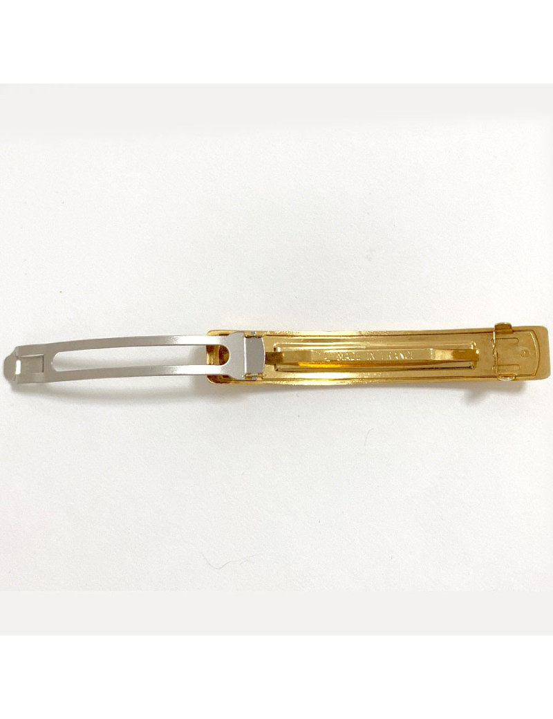 Barrette engraved Golden CHANEL C H A N E L