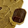 Collier CHRISTIAN LACROIX Vintage en cuir marron et pendentif doré
