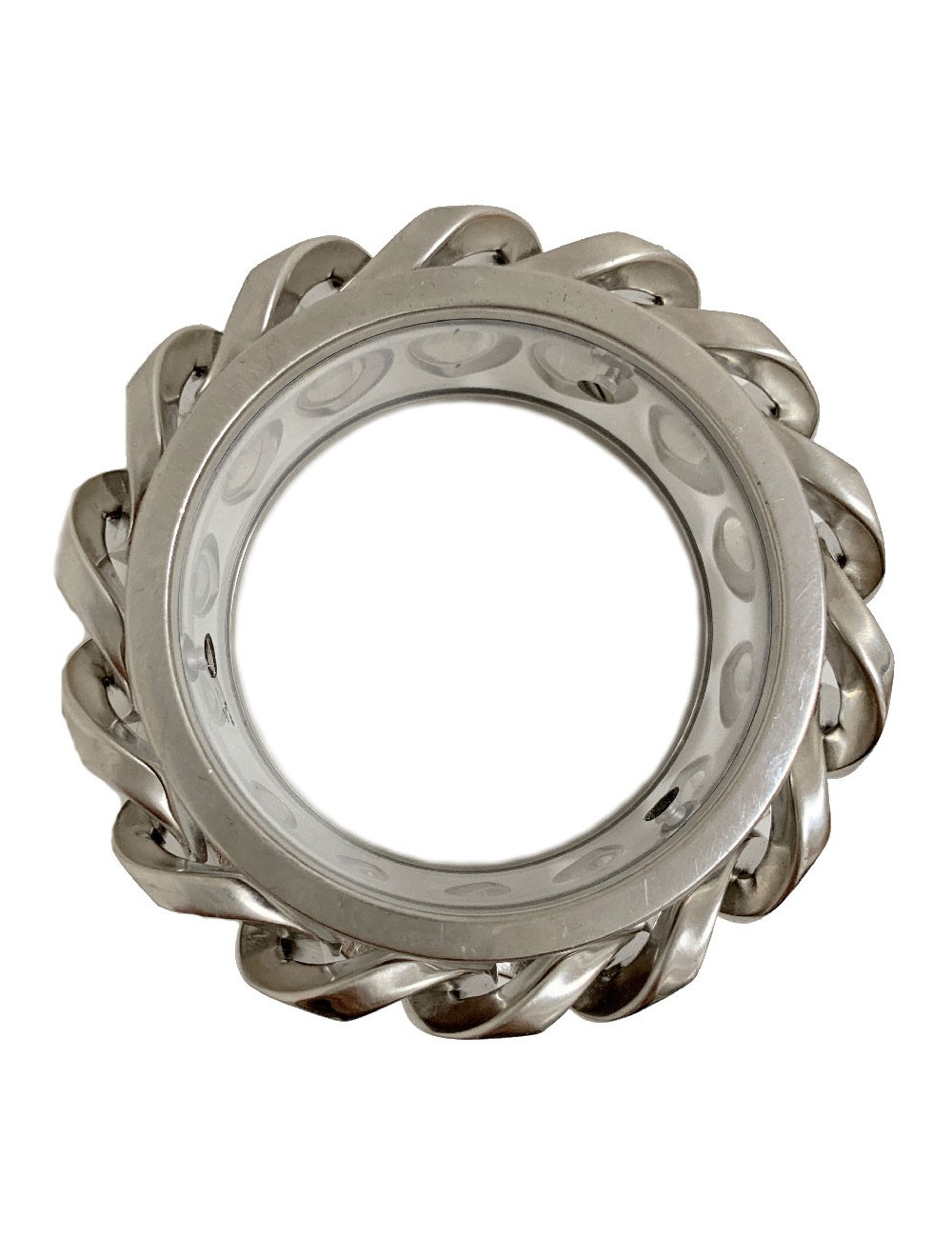 Bracelet transparent CHANEL et chaine argentée