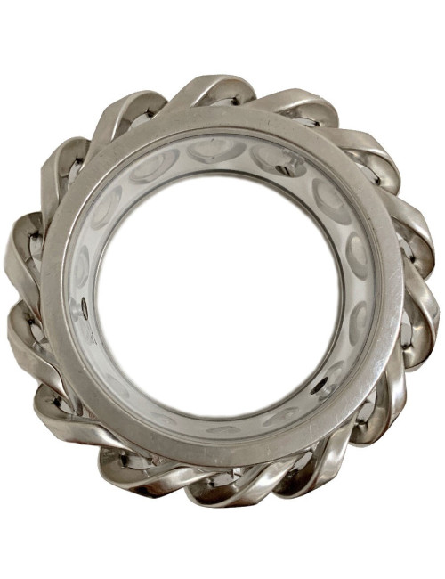 Bracelet transparent CHANEL et chaine argentée