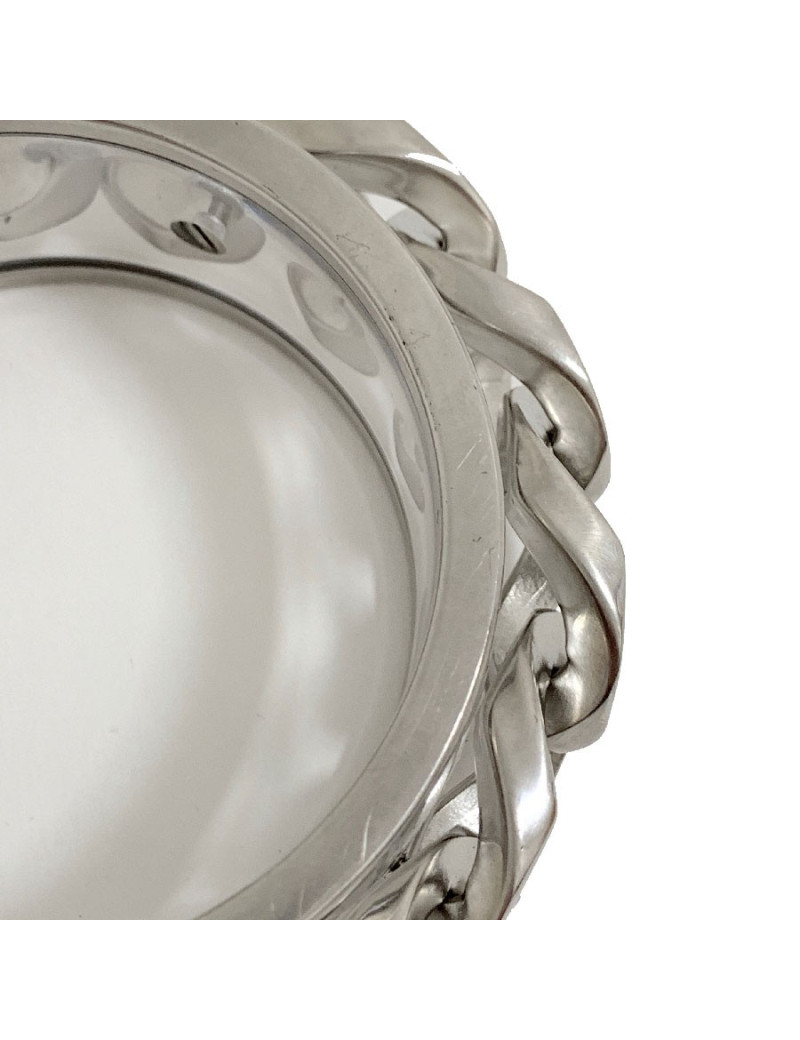 Bracelet transparent CHANEL et chaine argentée