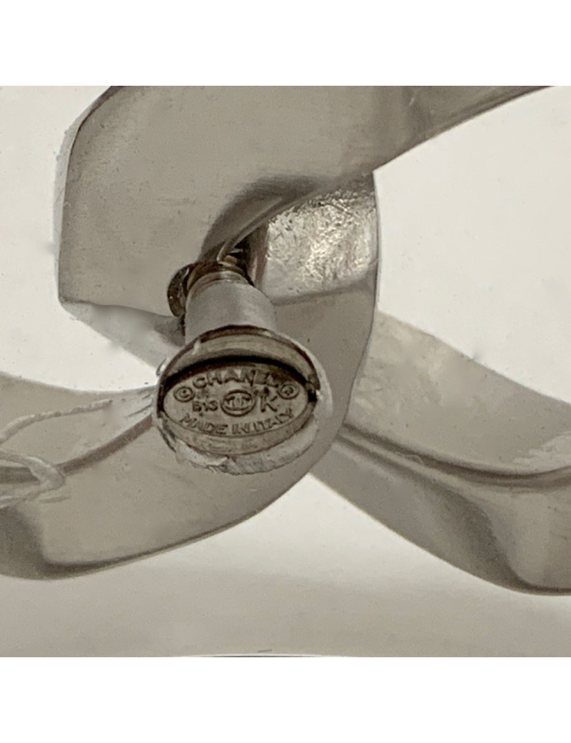 Bracelet transparent CHANEL et chaine argentée