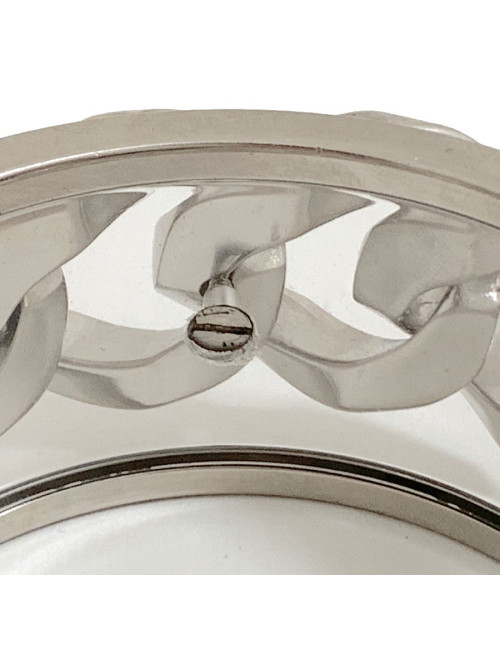 Bracelet transparent CHANEL et chaine argentée