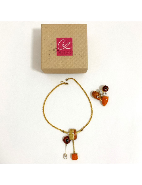 Parure CHRISTIAN LACROIX  collier et broche Vintage