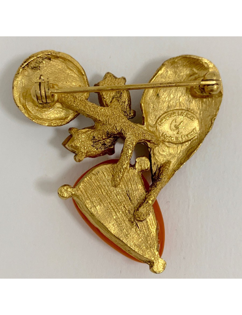 Parure bijou CHRISTIAN LACROIX collier et broche vintage