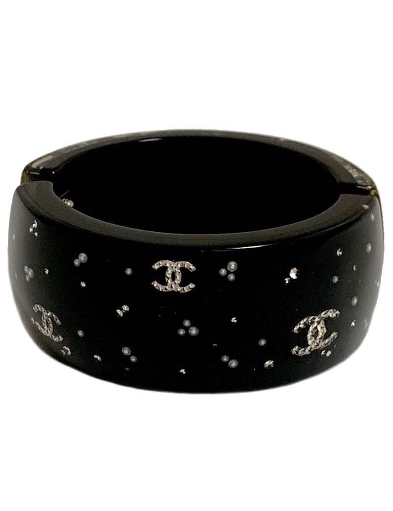 Bracelet plexi noir CHANEL