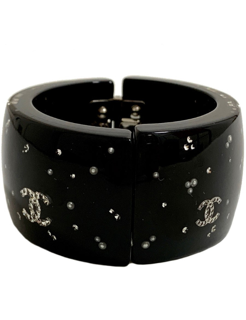 Bracelet plexi noir CHANEL