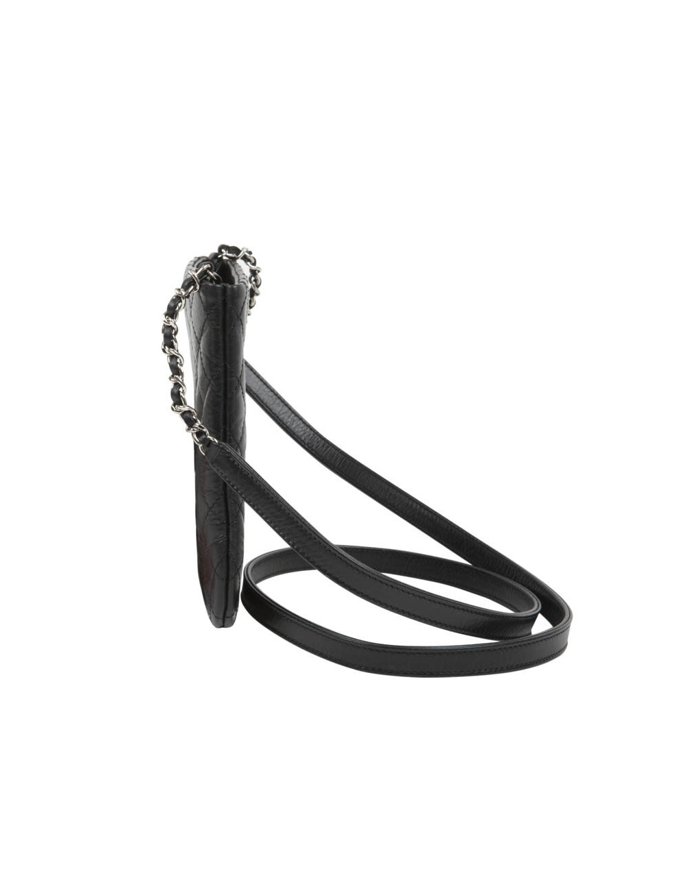 Pochette CHANEL cuir de veau vieilli noir