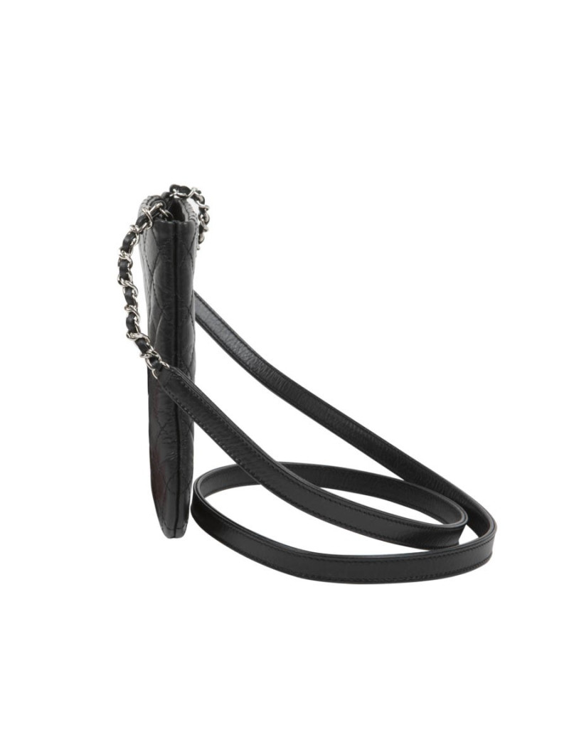 Pochette CHANEL cuir de veau vieilli noir