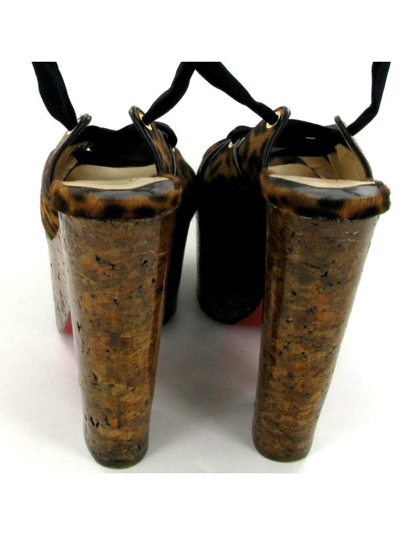 Compensées CHRISTIAN LOUBOUTIN léopard T 37 