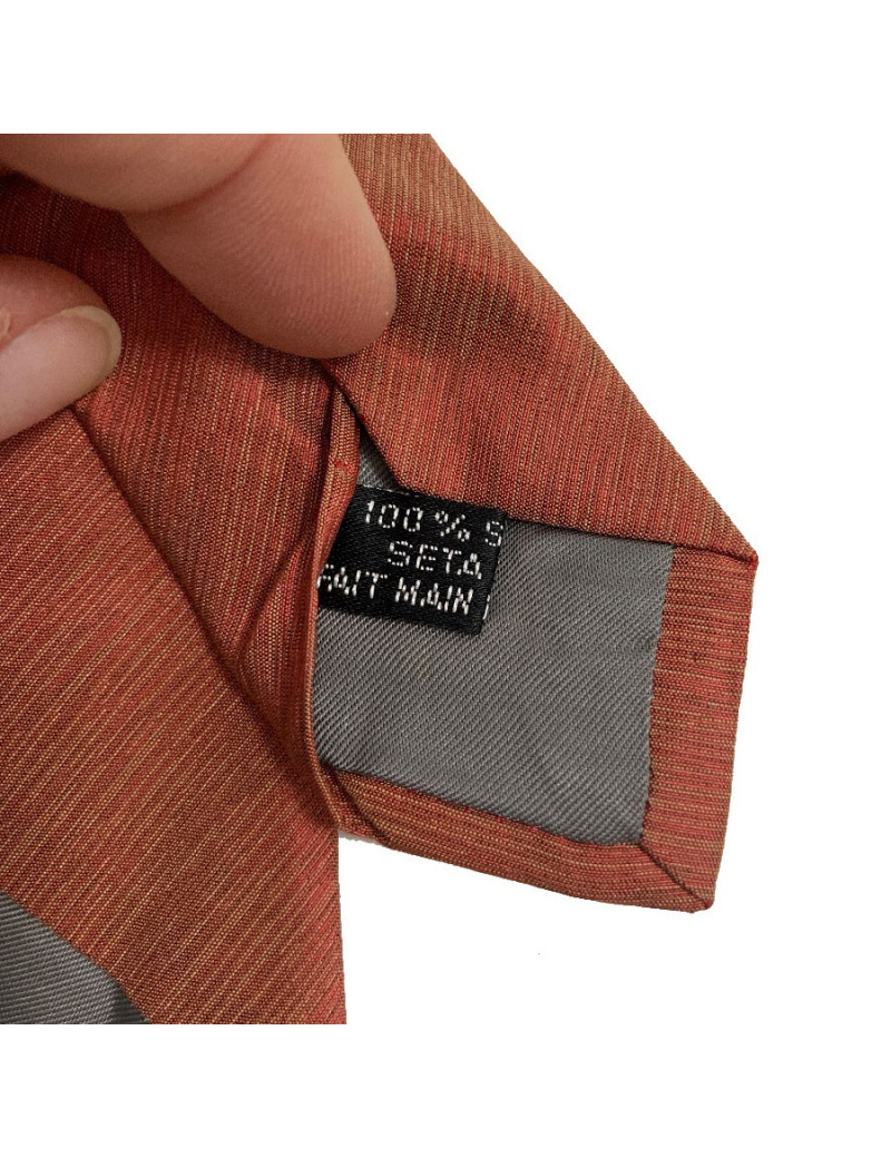 Cravate CHRISTIAN DIOR en soie couleur rouille