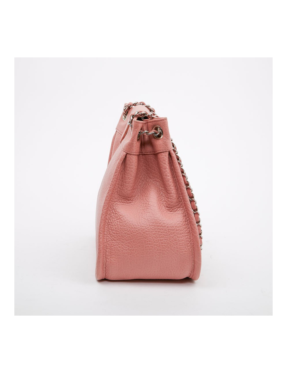 Sac CHANEL en cuir grainé vieux rose