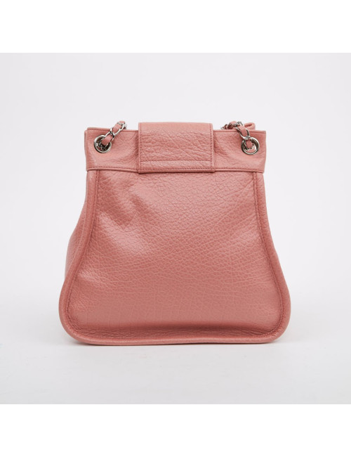 Sac CHANEL en cuir grainé vieux rose