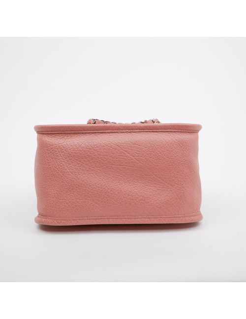 Sac CHANEL en cuir grainé vieux rose