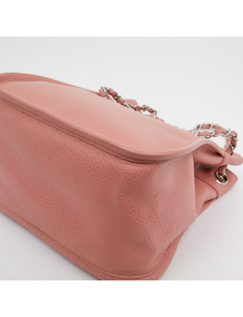 Sac CHANEL en cuir grainé vieux rose